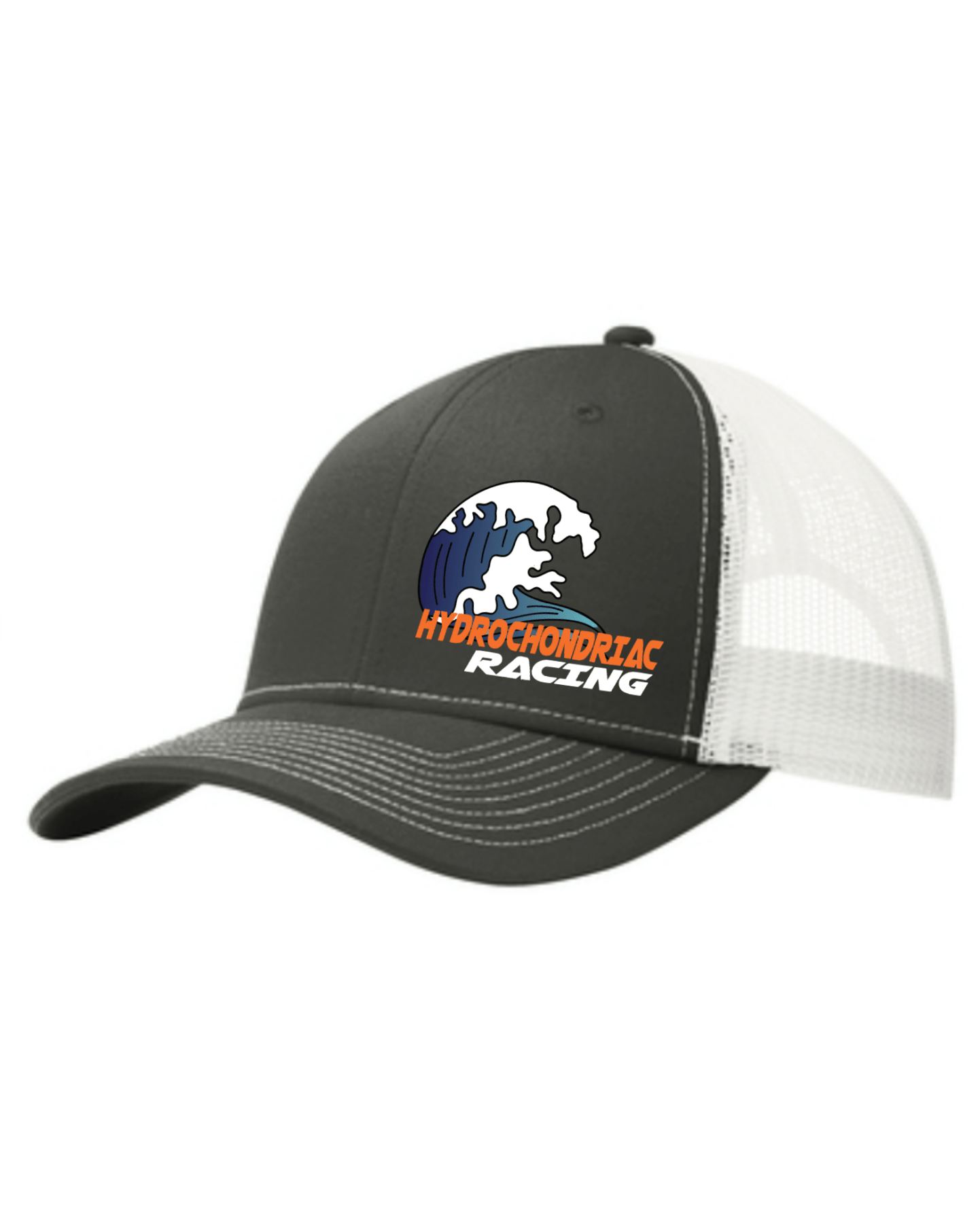 Hydrochondriac Racing 2025 Logo on right front of hat