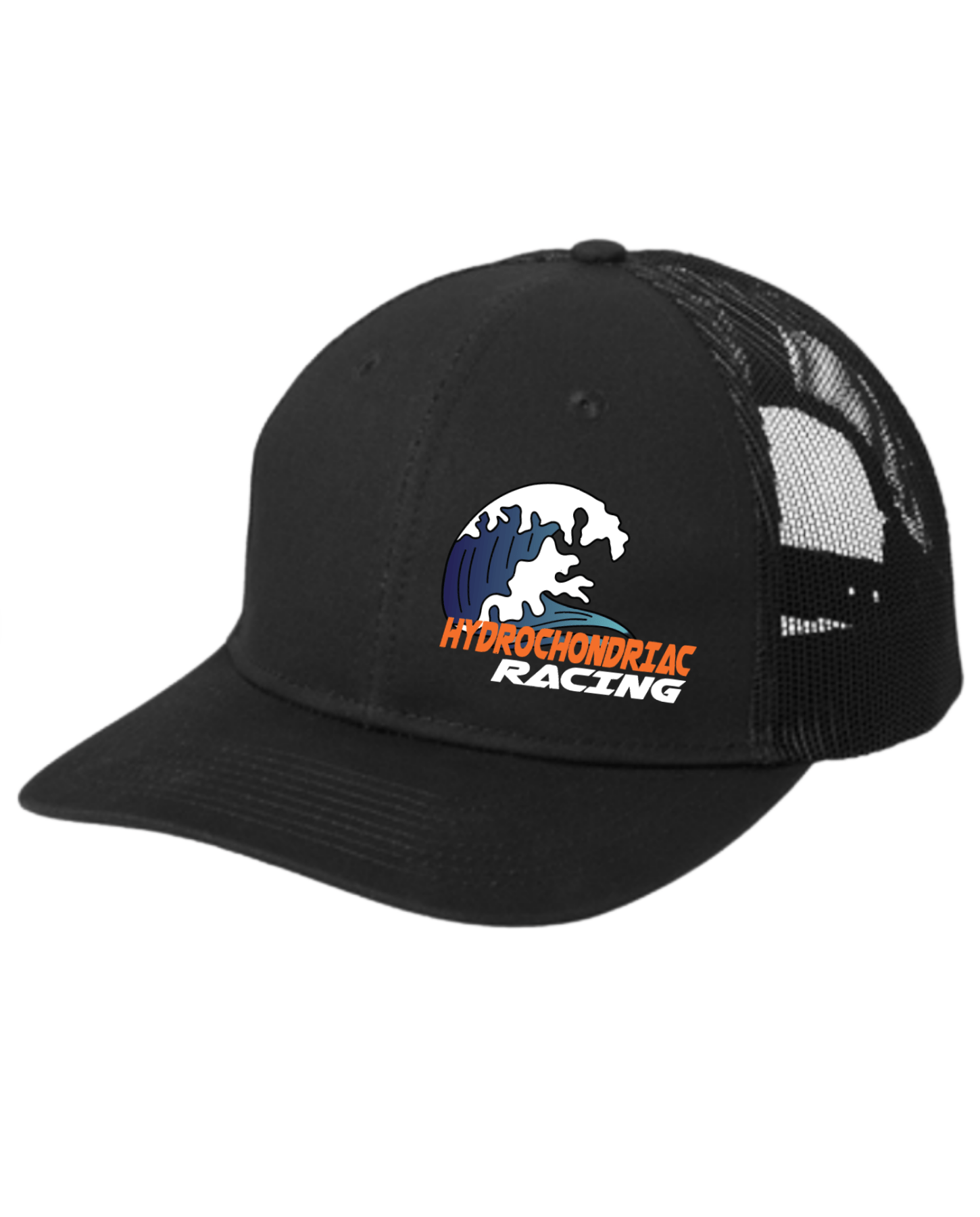 Hydrochondriac Racing 2025 Logo on right front of hat