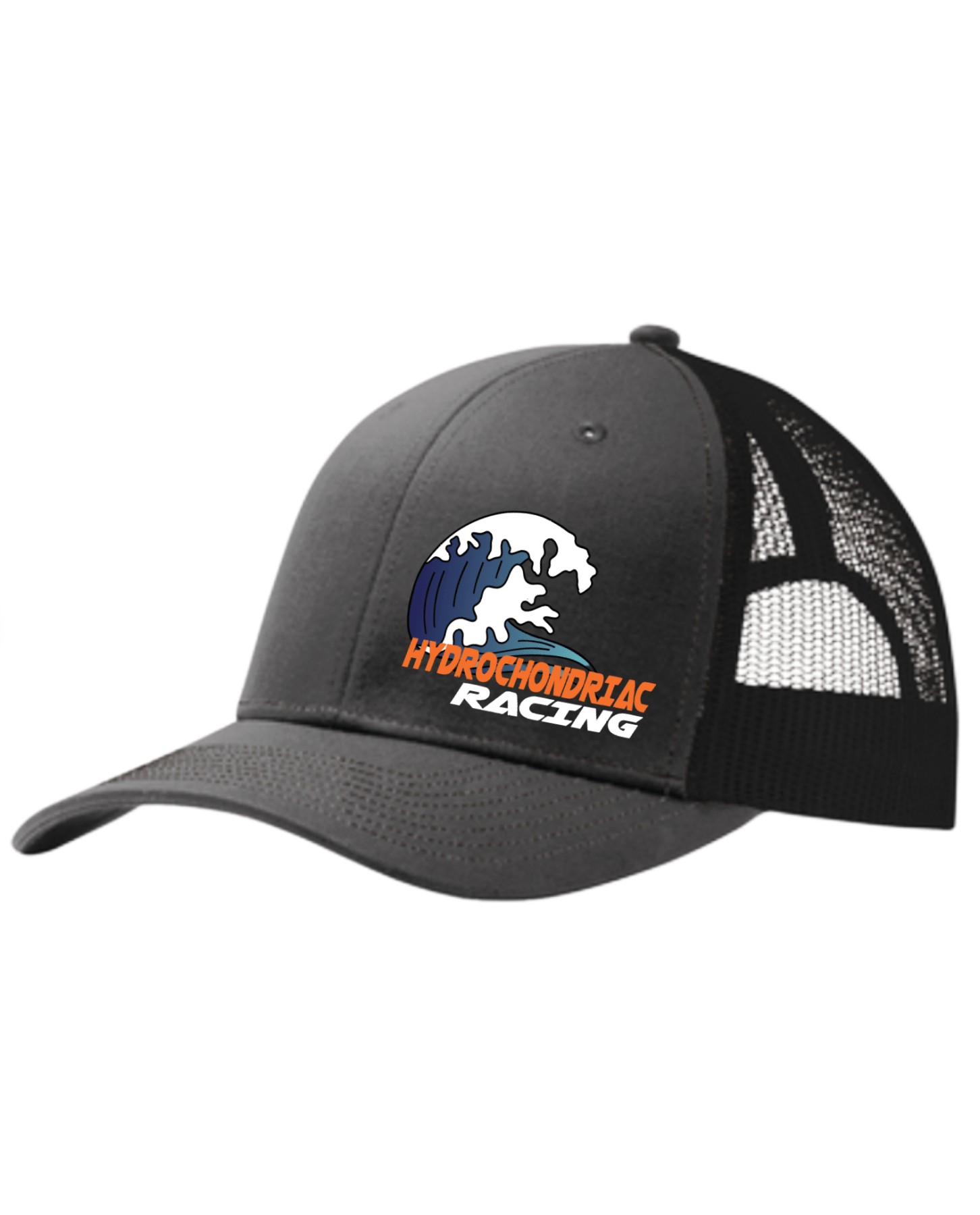 Hydrochondriac Racing 2025 Logo on right front of hat