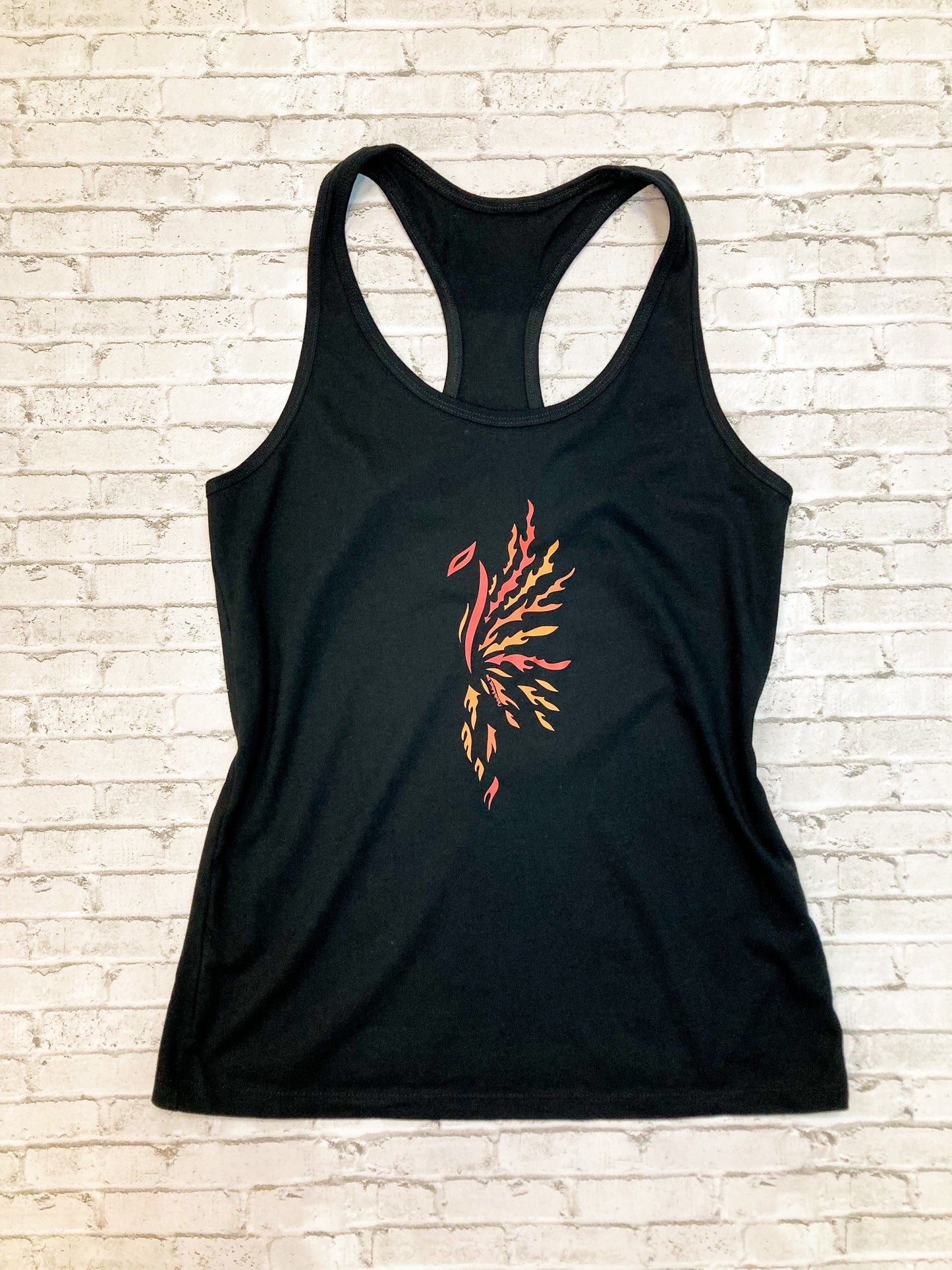 Phoenix Hand-drawn Ladies Racer Back Tank Top