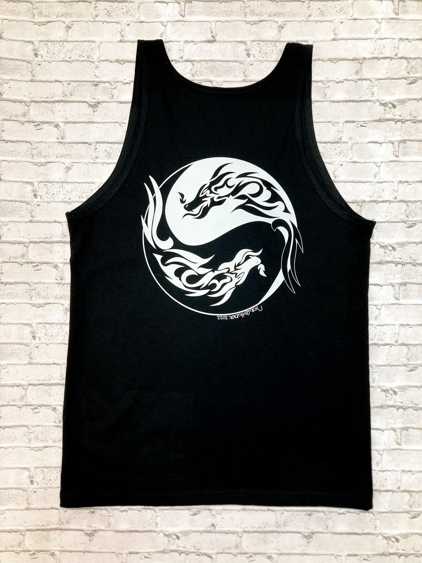 Dragon Yin & Yang Men's Jersey Hand-drawn Tank