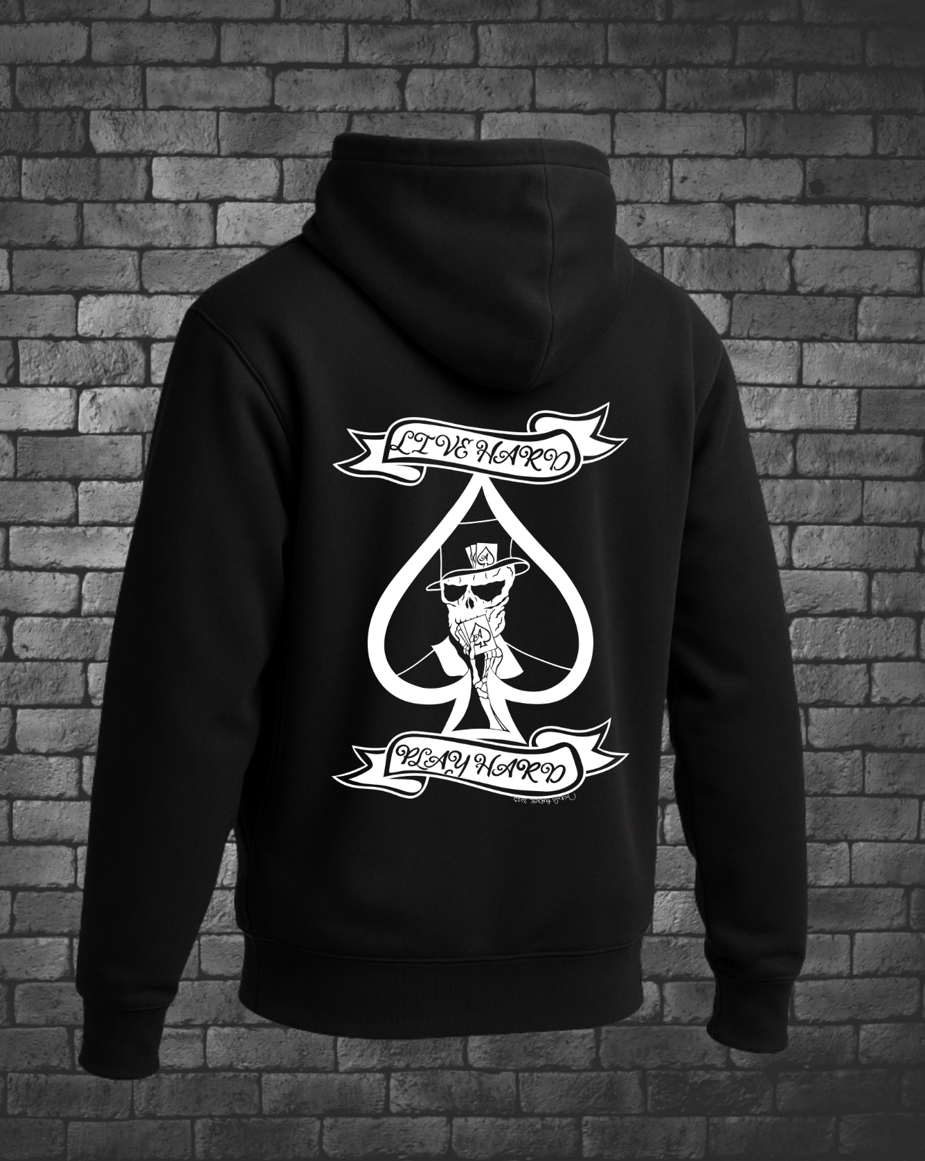 Live Hard - Play Hard Hand-drawn Hoodie - Street Style By Nickola