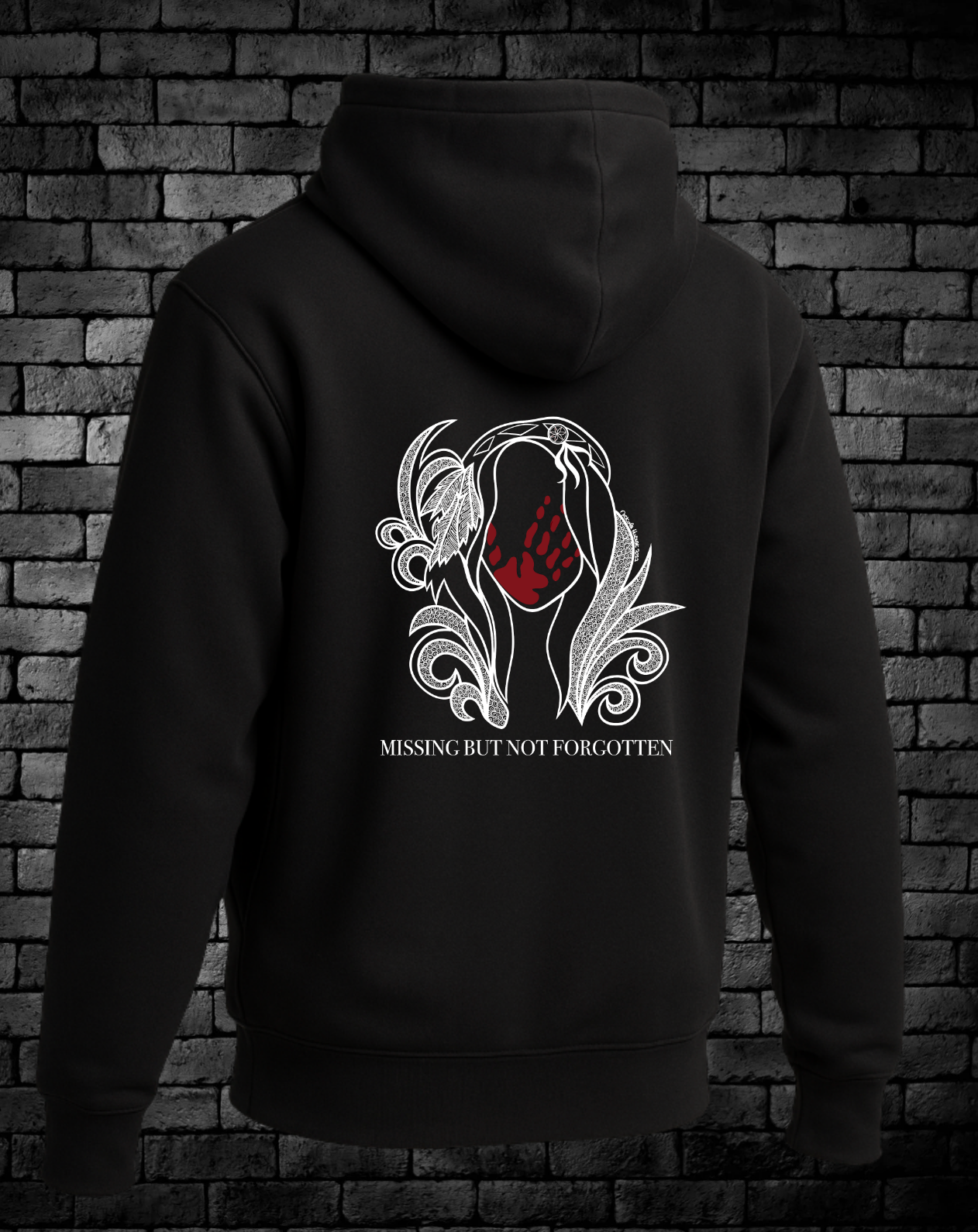 Missing but Not Forgotten Hand-drawn Hoodie - Street Style By Nickola