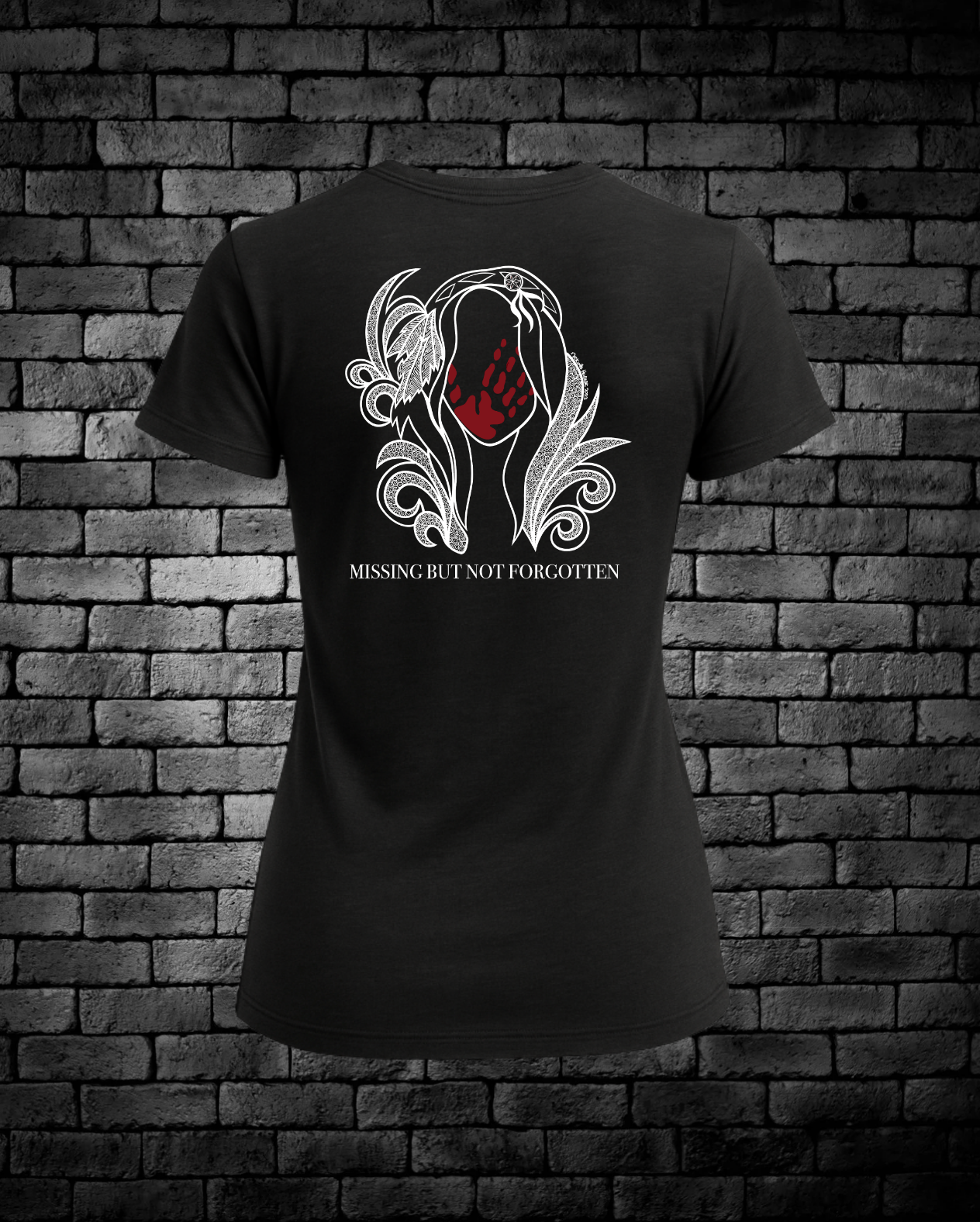 Missing But Not Forgotten Hand-drawn Ladies T-Shirt - Street Style By Nickola