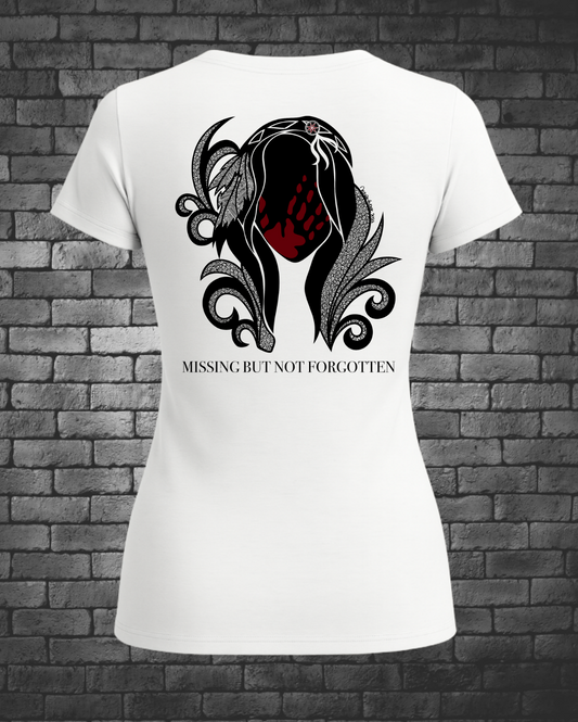 Missing But Not Forgotten Hand-drawn Ladies T-Shirt - Street Style By Nickola