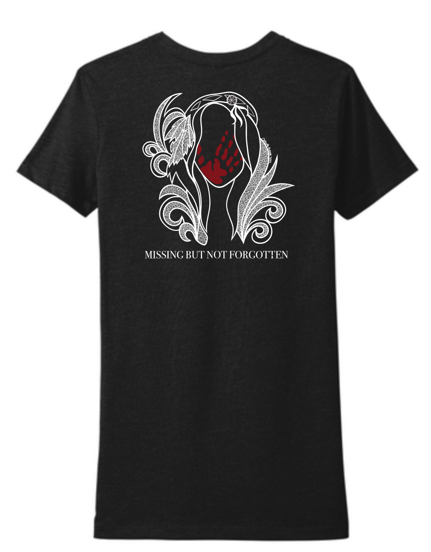 Back View - Hand-drawn Design in White back center