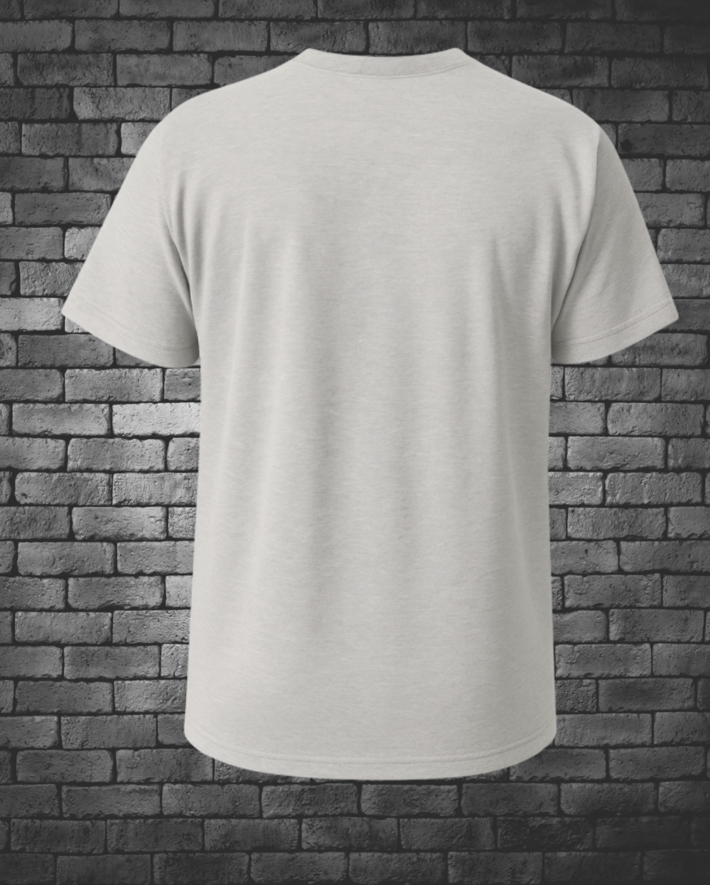 Silk t-shirt on a brick wall background