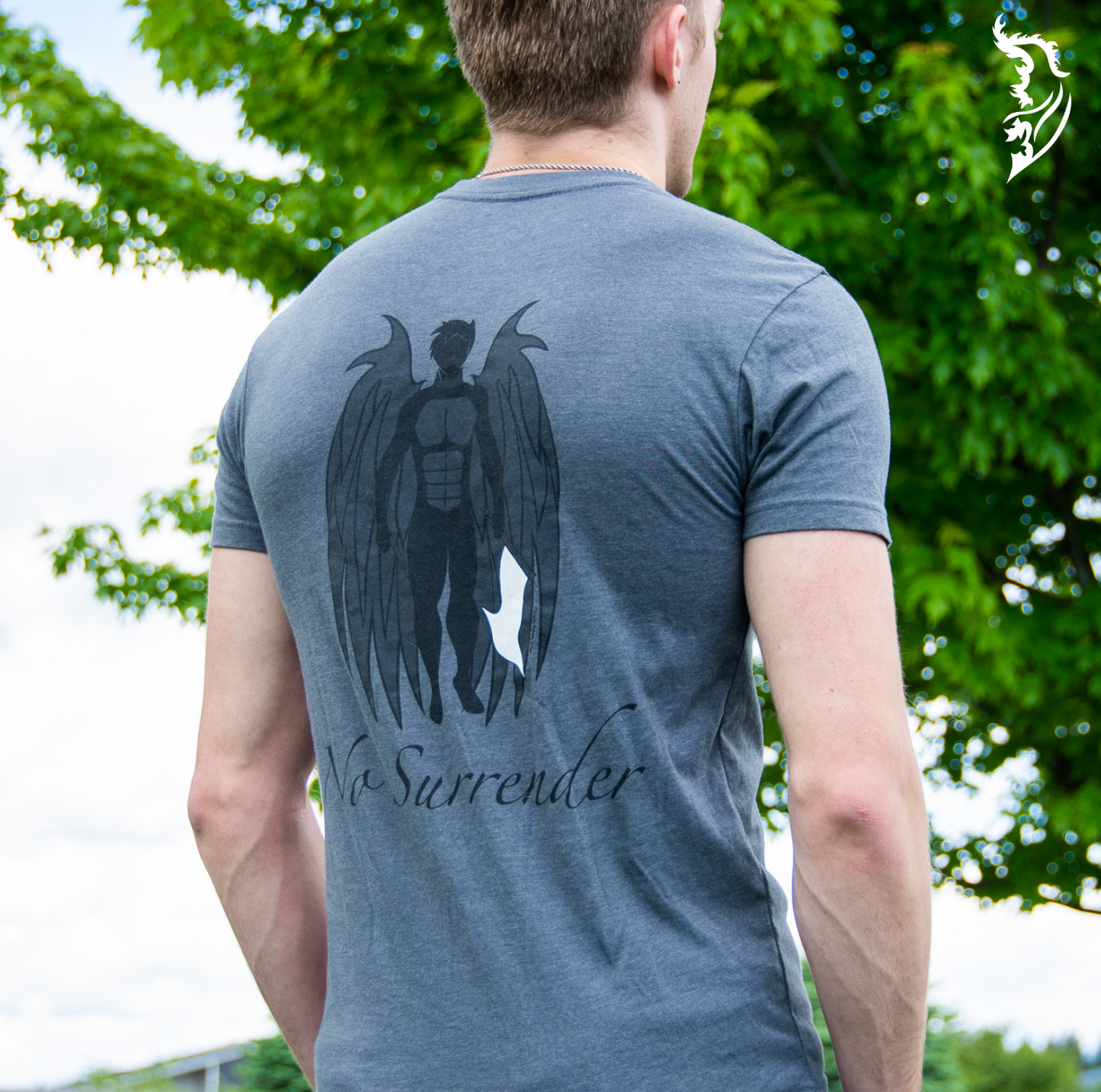 No Surrender Hand-drawn T-Shirts - Angel Series | Men's T-Shirt