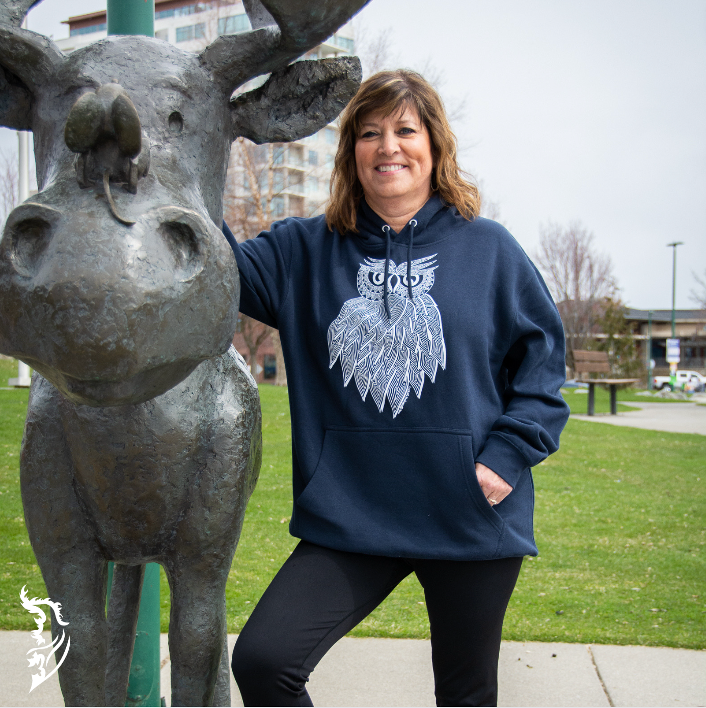 Hand-drawn owl design on a hoodie, symbolizing wisdom and new beginnings; part of the inspirational apparel collection, perfect for confidence boosts and art-inspired clothing enthusiasts