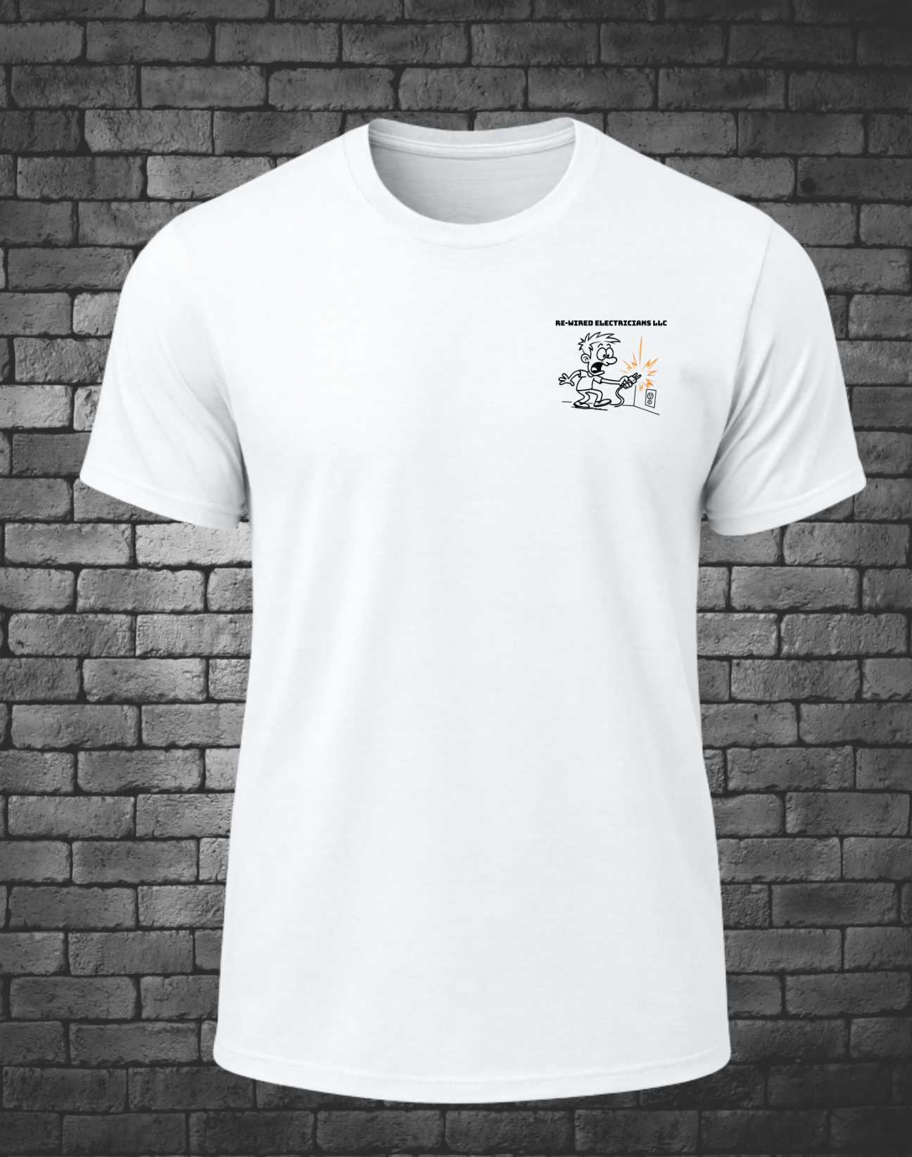 Re-wired Logo on front left chest
