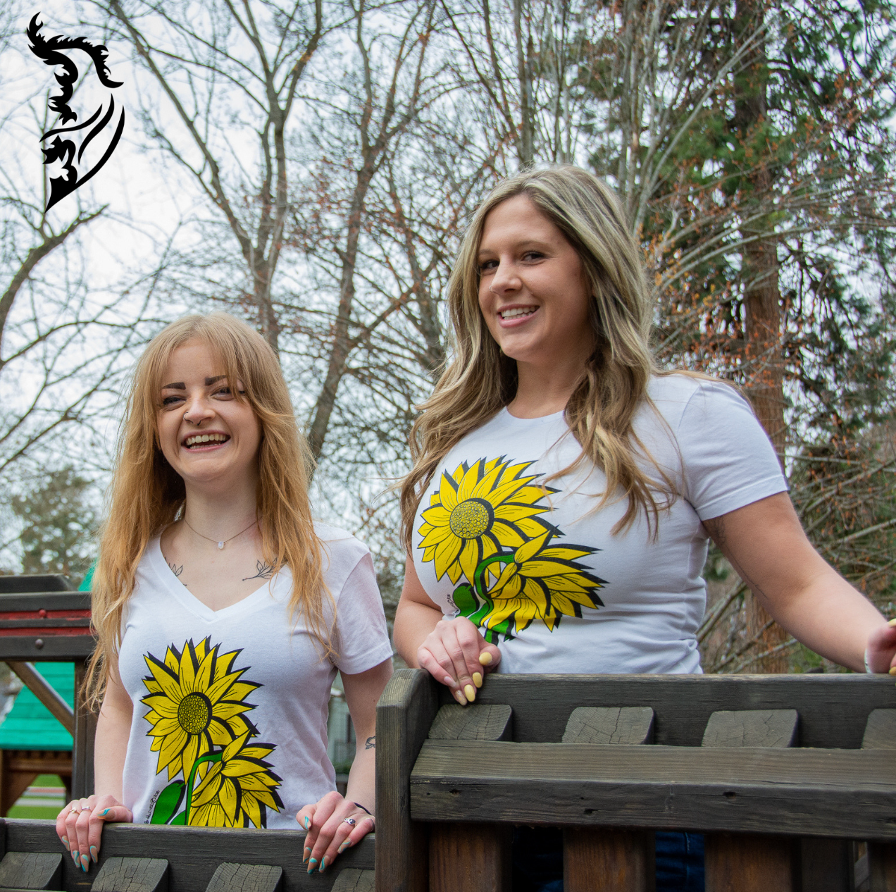 Sunflower Hand-drawn T-Shirt | Ladies