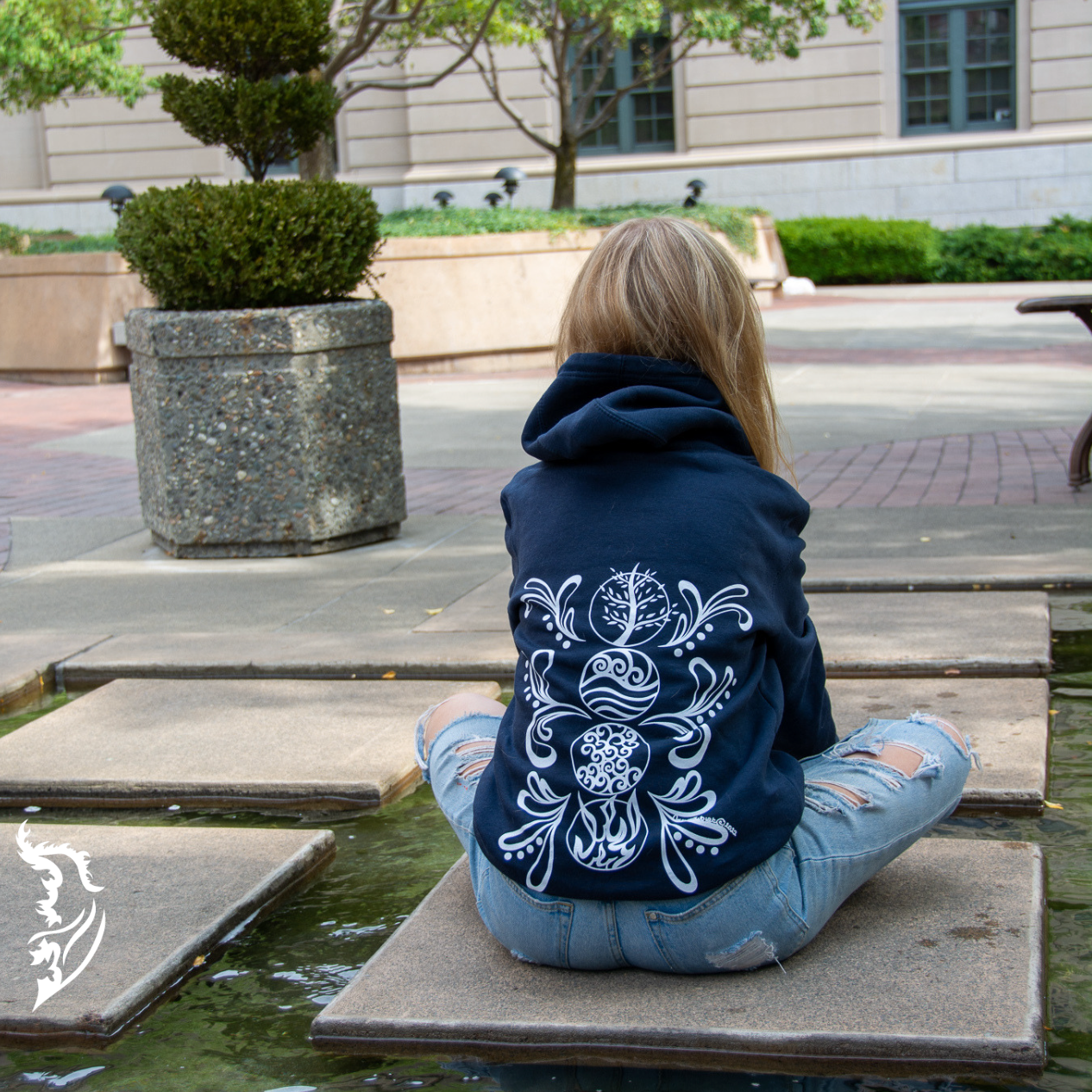 Elements Hand-drawn Fleece-Lined Hoodie
