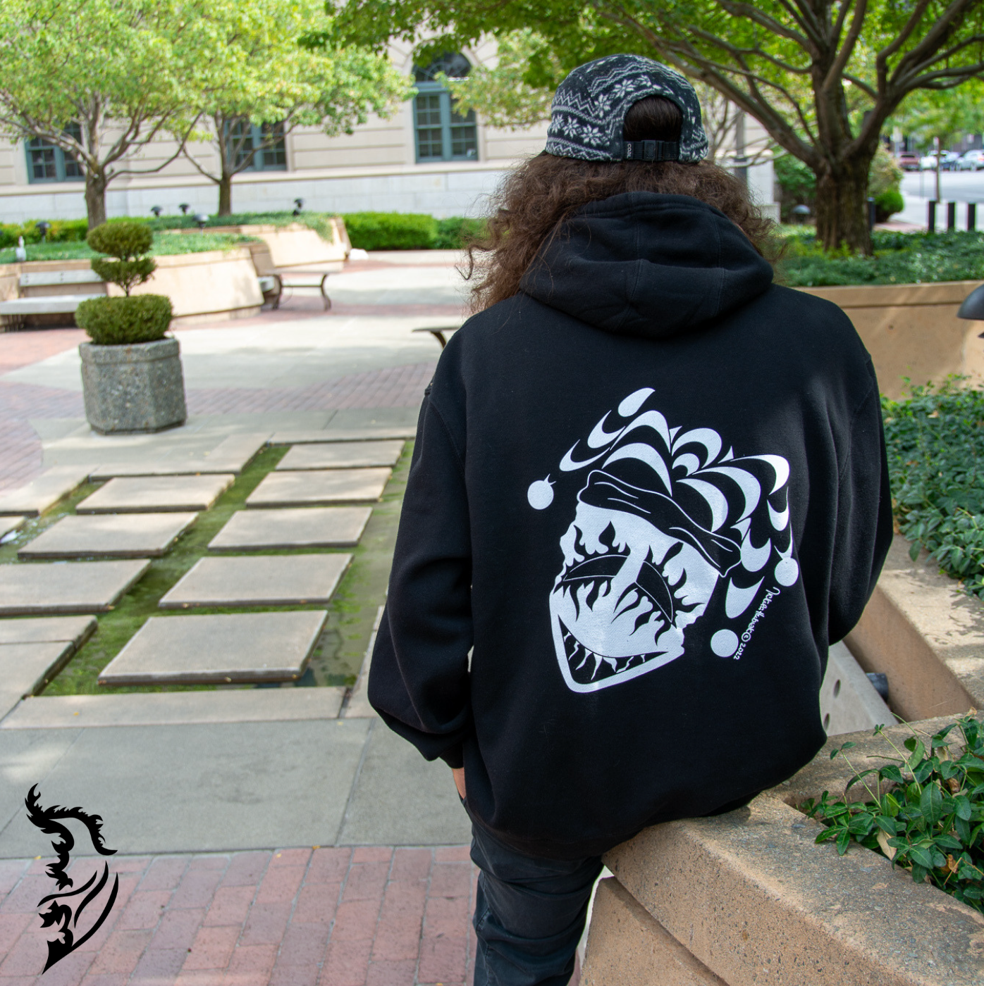 Joker Hand-drawn Fleece-Lined Hoodie