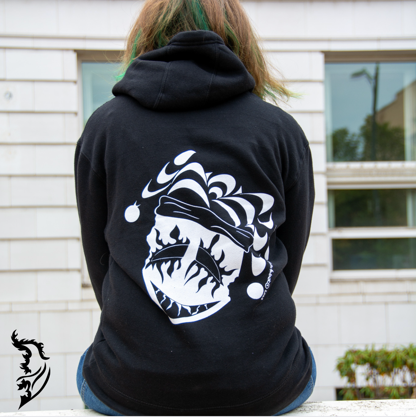 Joker Hand-drawn Fleece-Lined Hoodie