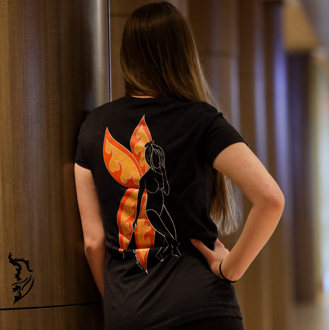 Fire Fairy Hand-drawn T-Shirt | Ladies