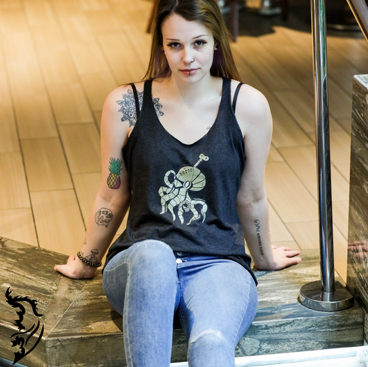 Steampunk Octopus Racer Back Tank Top