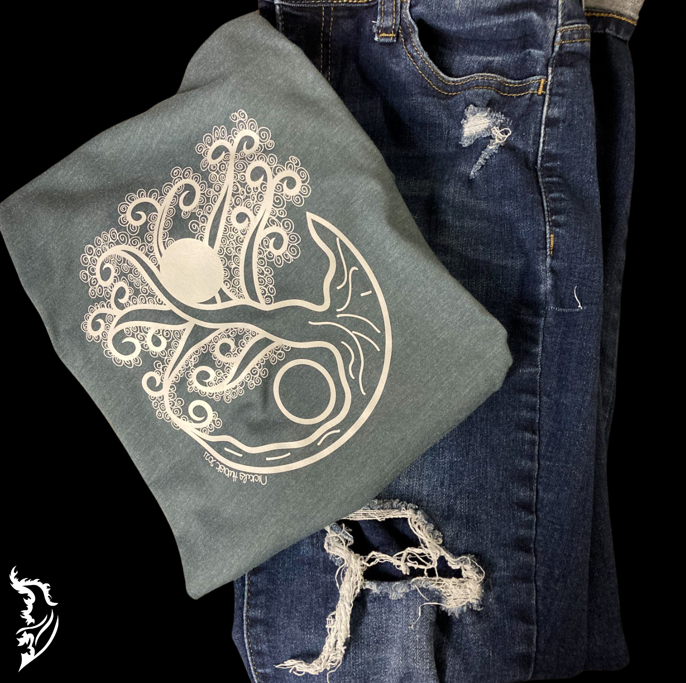 Yin & Yang | Tree of Life Hand-drawn Ladies Tee