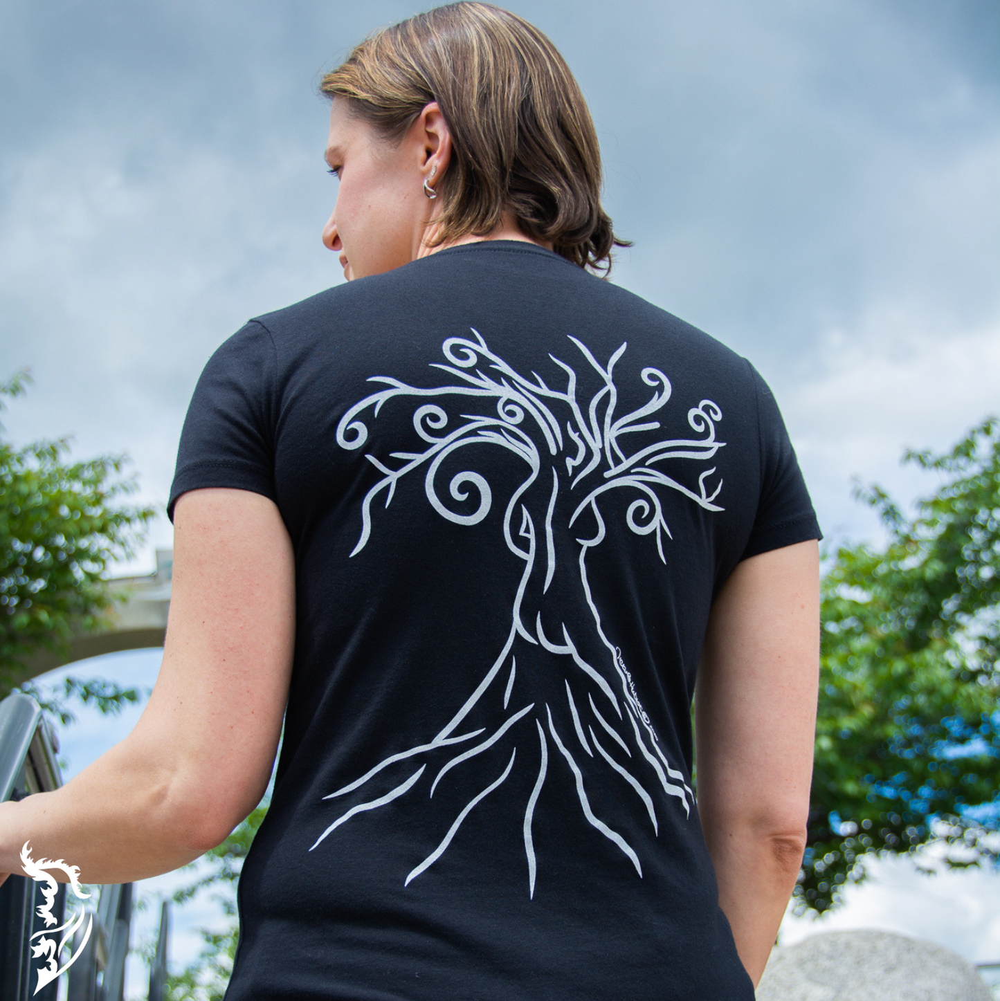 Woman in the Tree Hand-drawn T-Shirt | Ladies