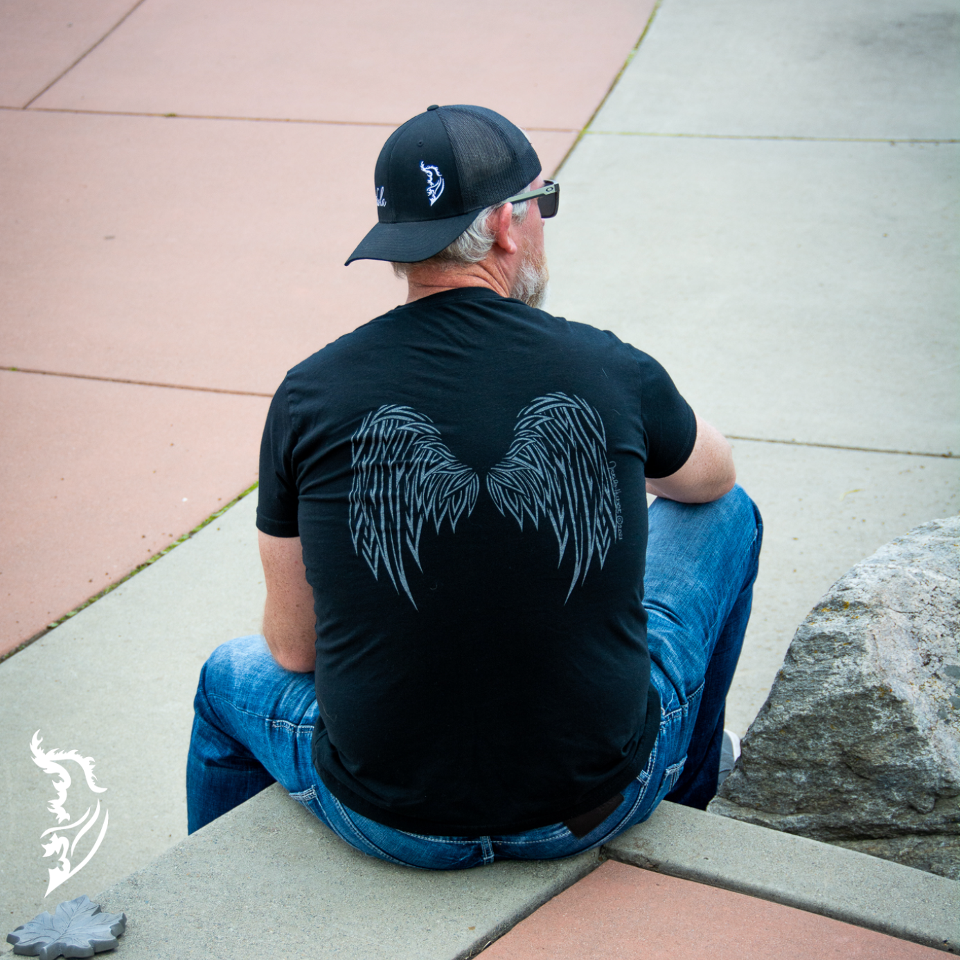 Guardian Wings Hand-drawn T-Shirt | Men's