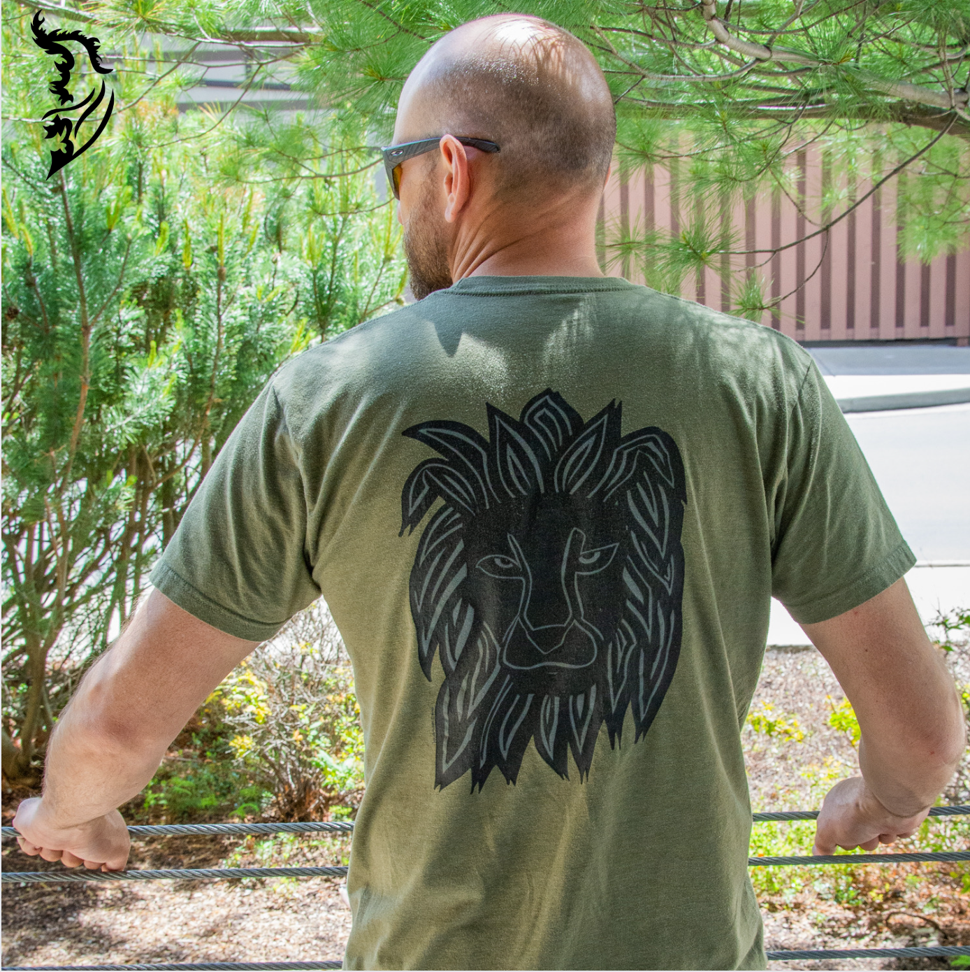 Courage Lion Hand-drawn T-Shirt | Men's