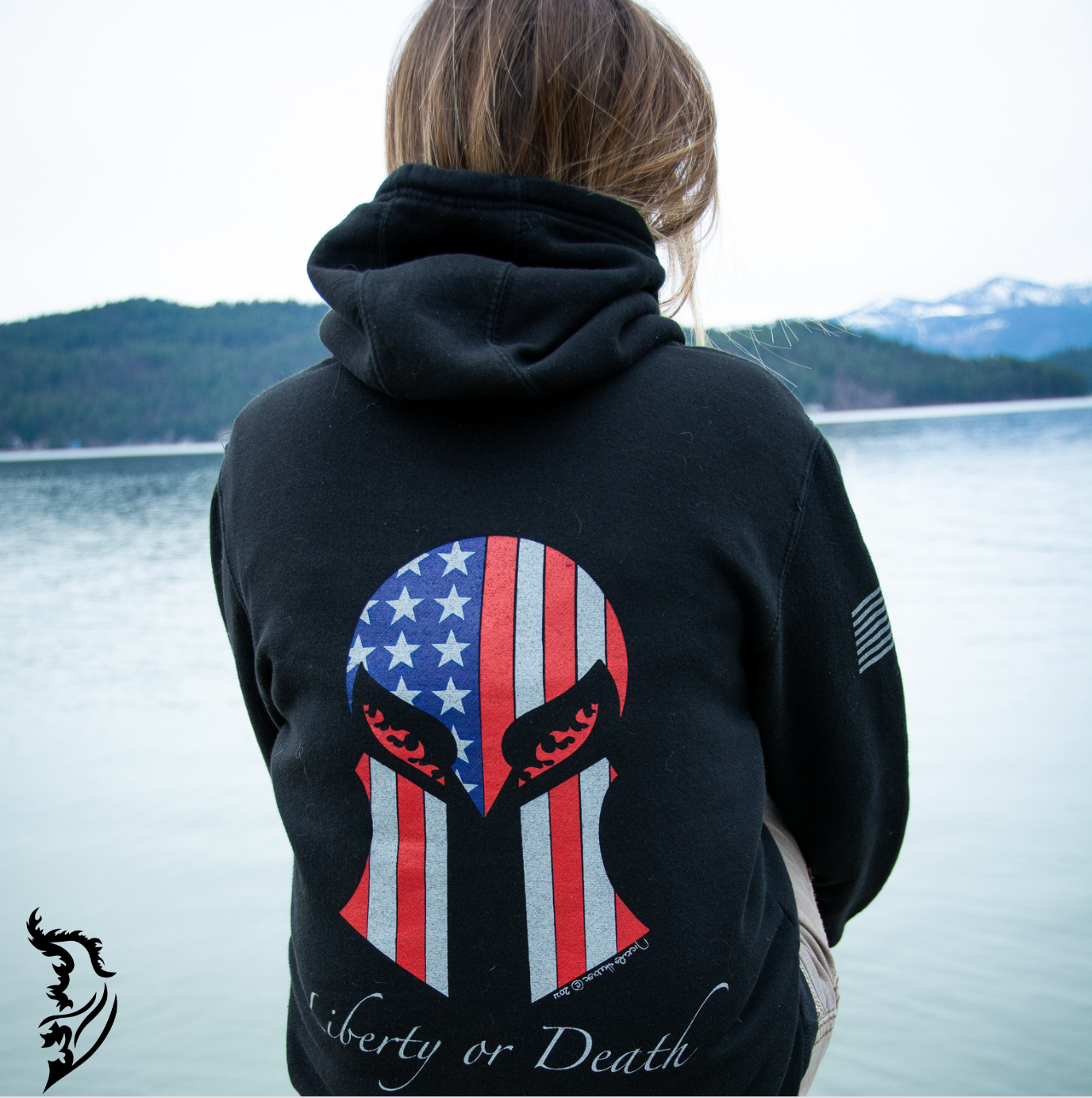 Spartan Hand-drawn Fleece-Lined Hoodie