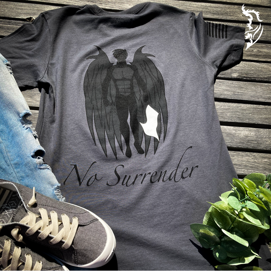 No Surrender Hand-drawn Ladies T-Shirt | Angel Series