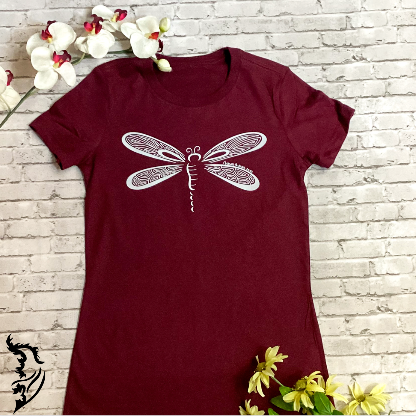 Dragonfly Hand-drawn Ladies Tee