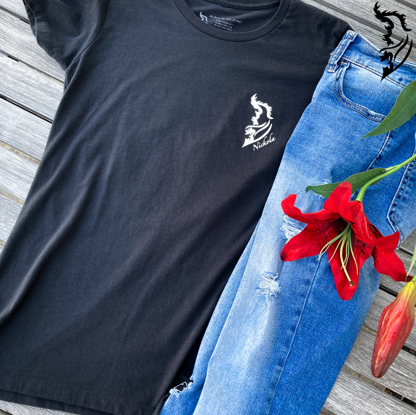 Wild Flower Hand-drawn T-Shirt | Ladies