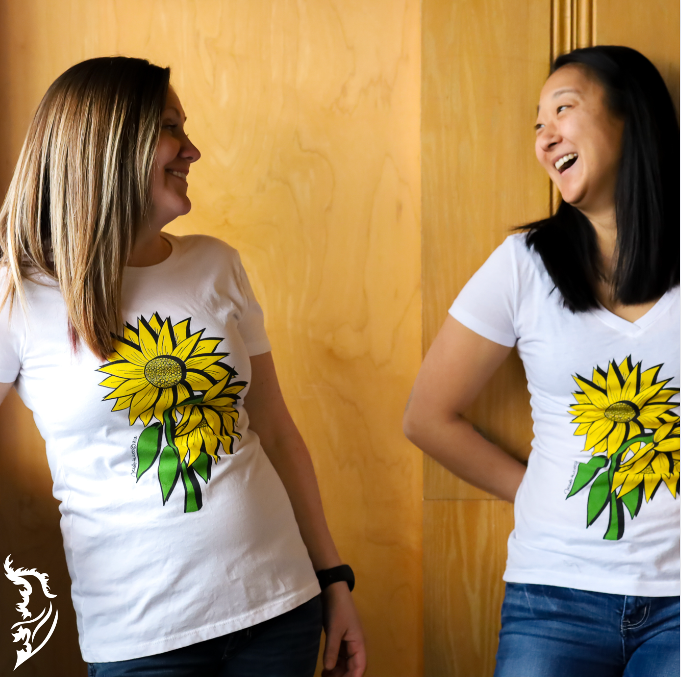 Sunflower Hand-drawn T-Shirt | Ladies