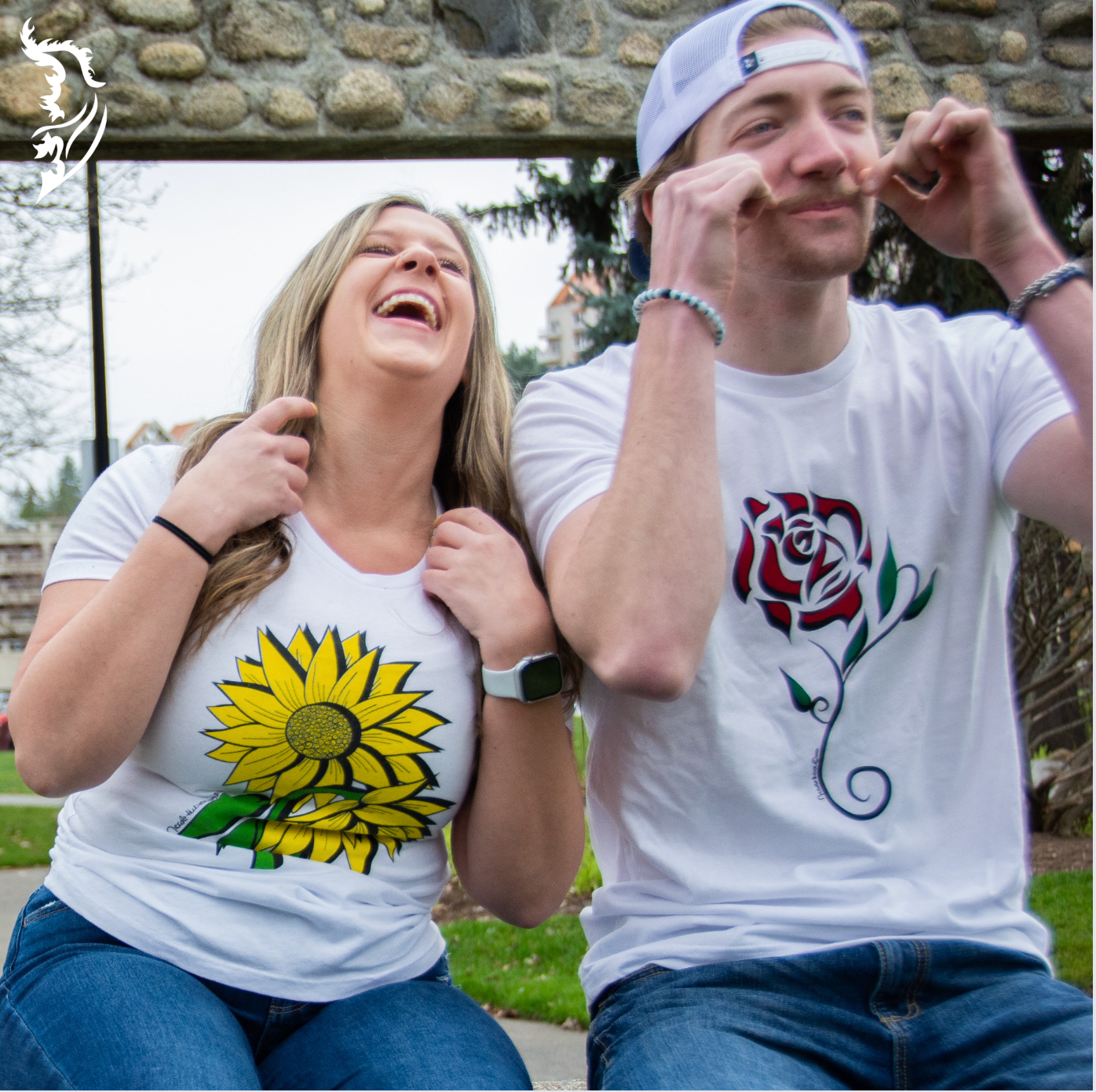 Sunflower Hand-drawn T-Shirt | Ladies