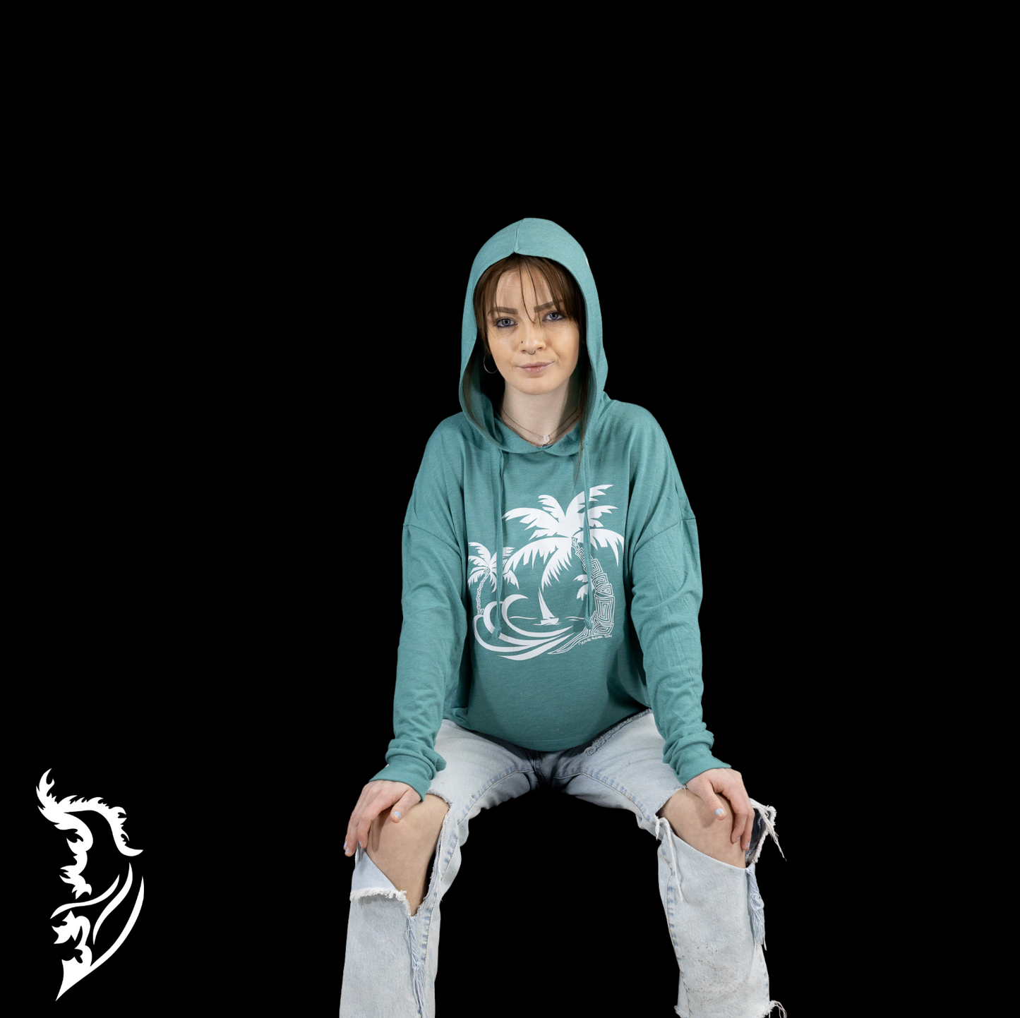 Summer Vibes Ladies Long Sleeve Hoodie