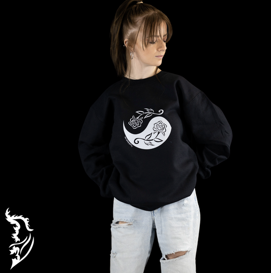 Rose | Yin and Yang Hand-drawn Sweatshirt