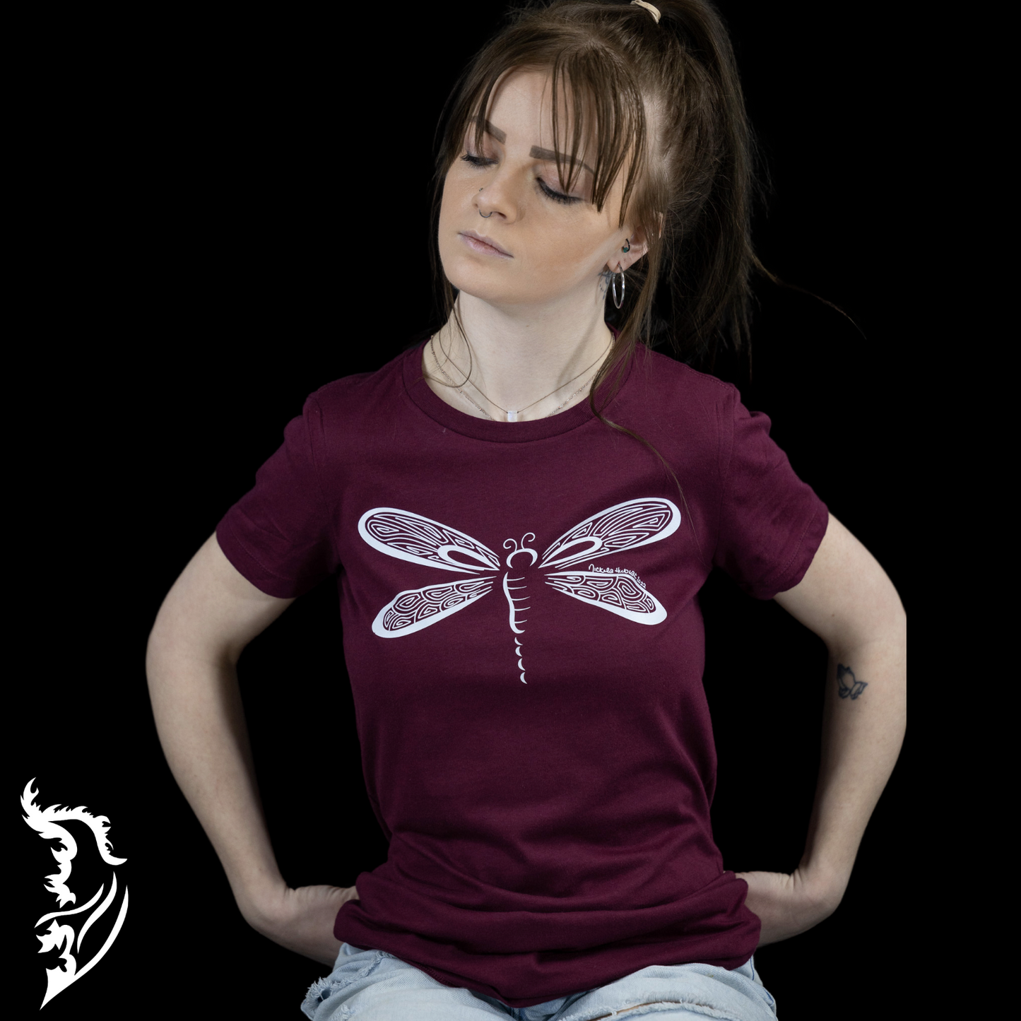 Dragonfly Hand-drawn Ladies Tee