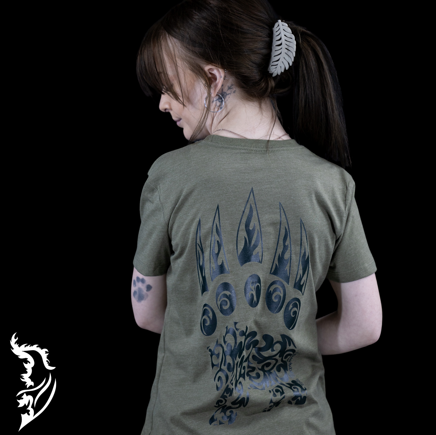 Bear Paw Hand-drawn T-Shirt | Ladies