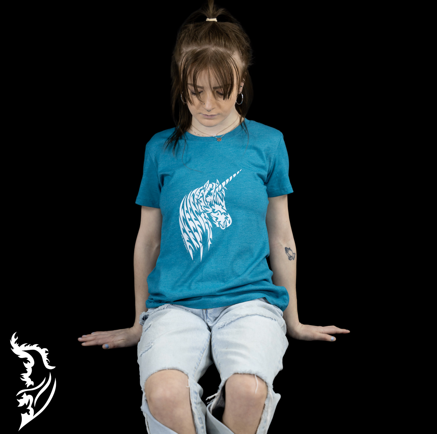 The Unicorn Hand-drawn Ladies T-Shirt