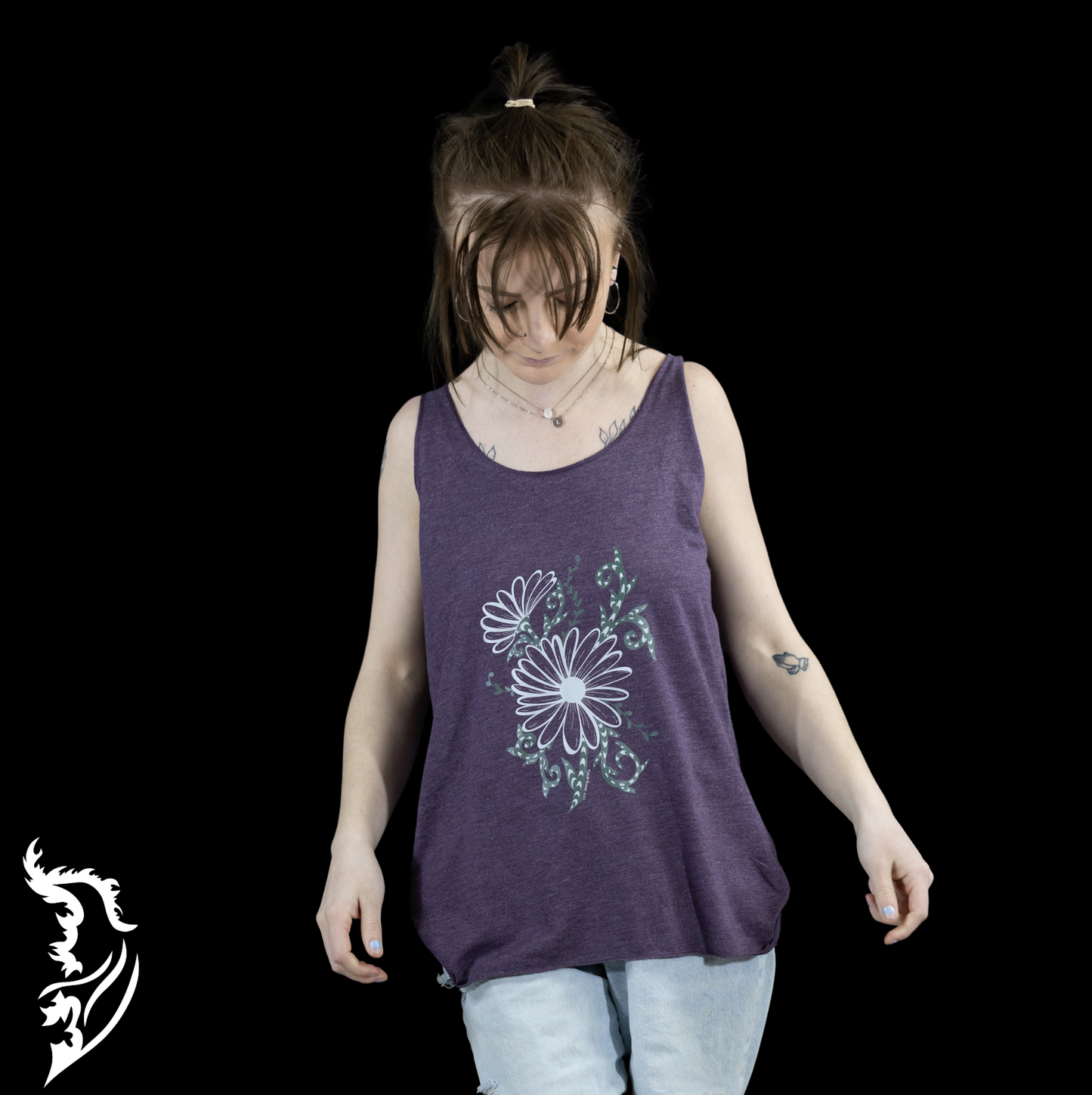 Daisy Hand-drawn Racer Back Tank