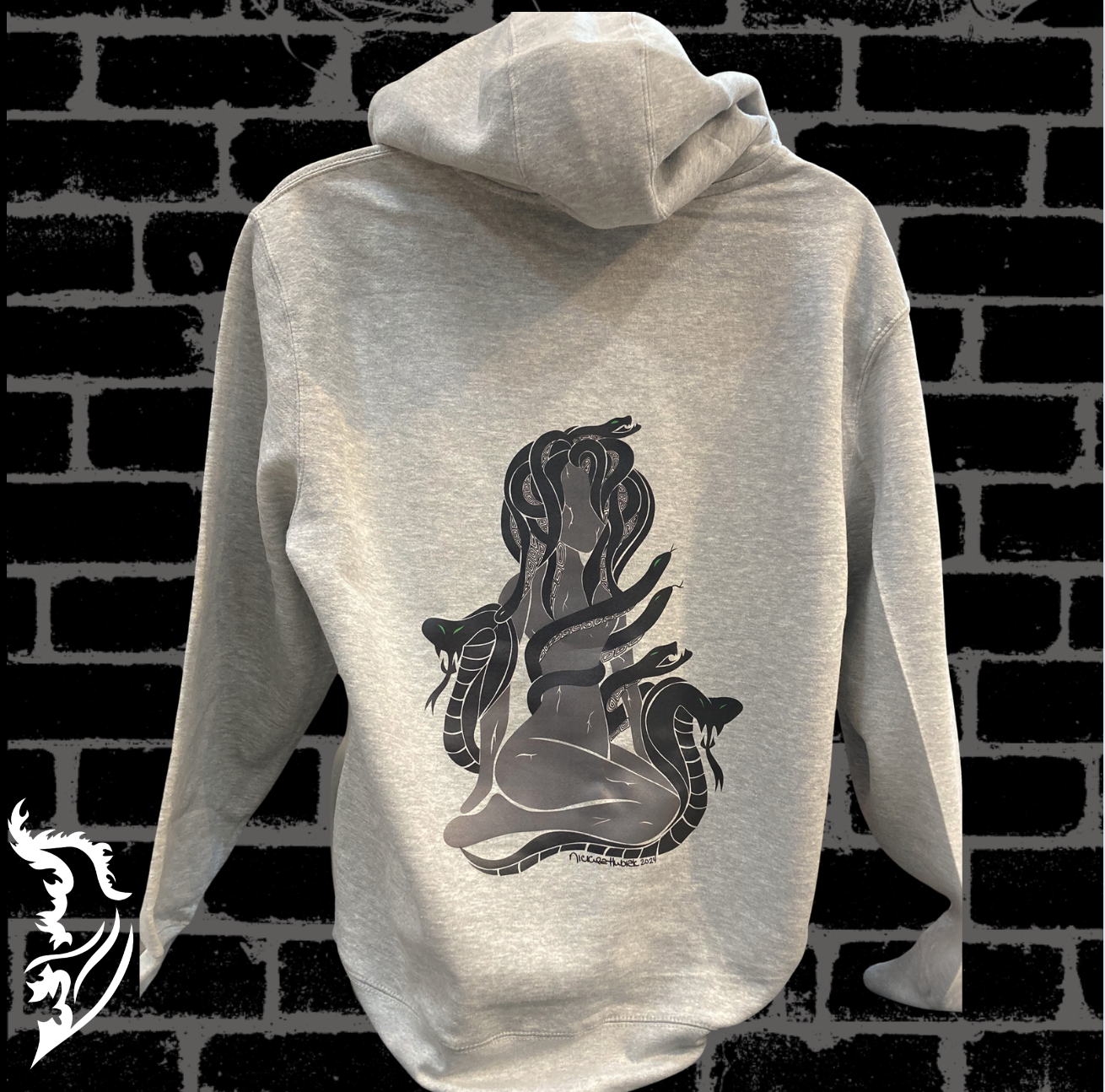 Medusa Hand-drawn Fleece Hoodie