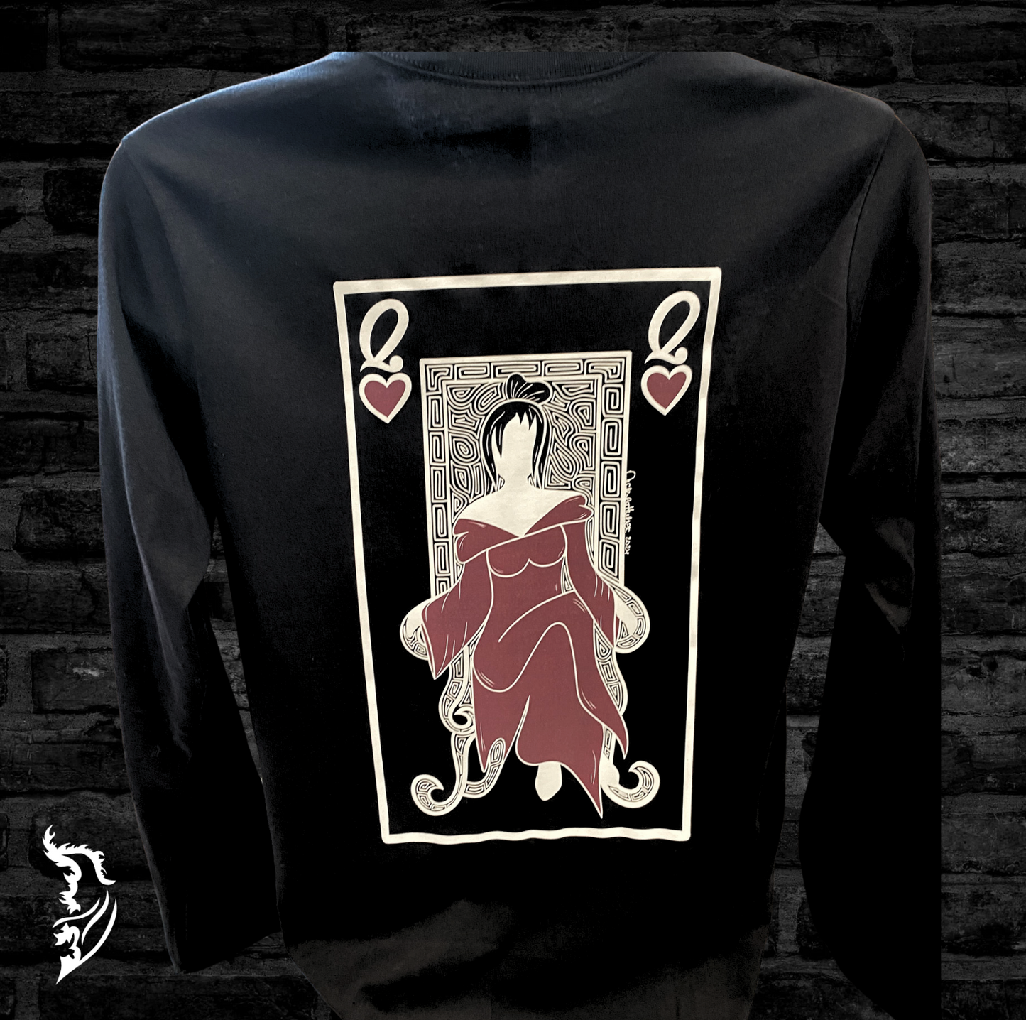 Queen of Hearts Hand-drawn Long Sleeve