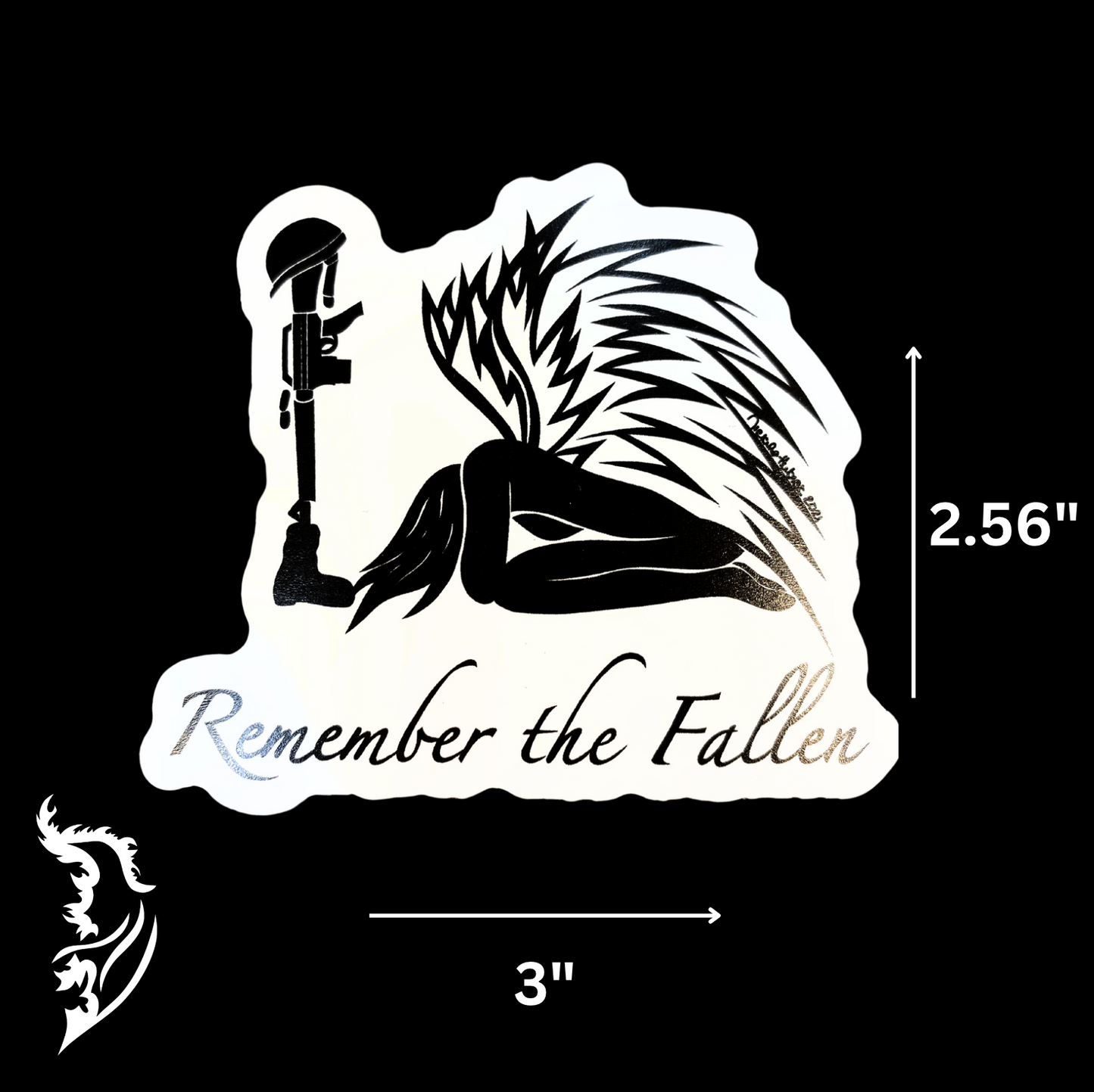 Remember the Fallen Hand-drawn Vinyl Sticker