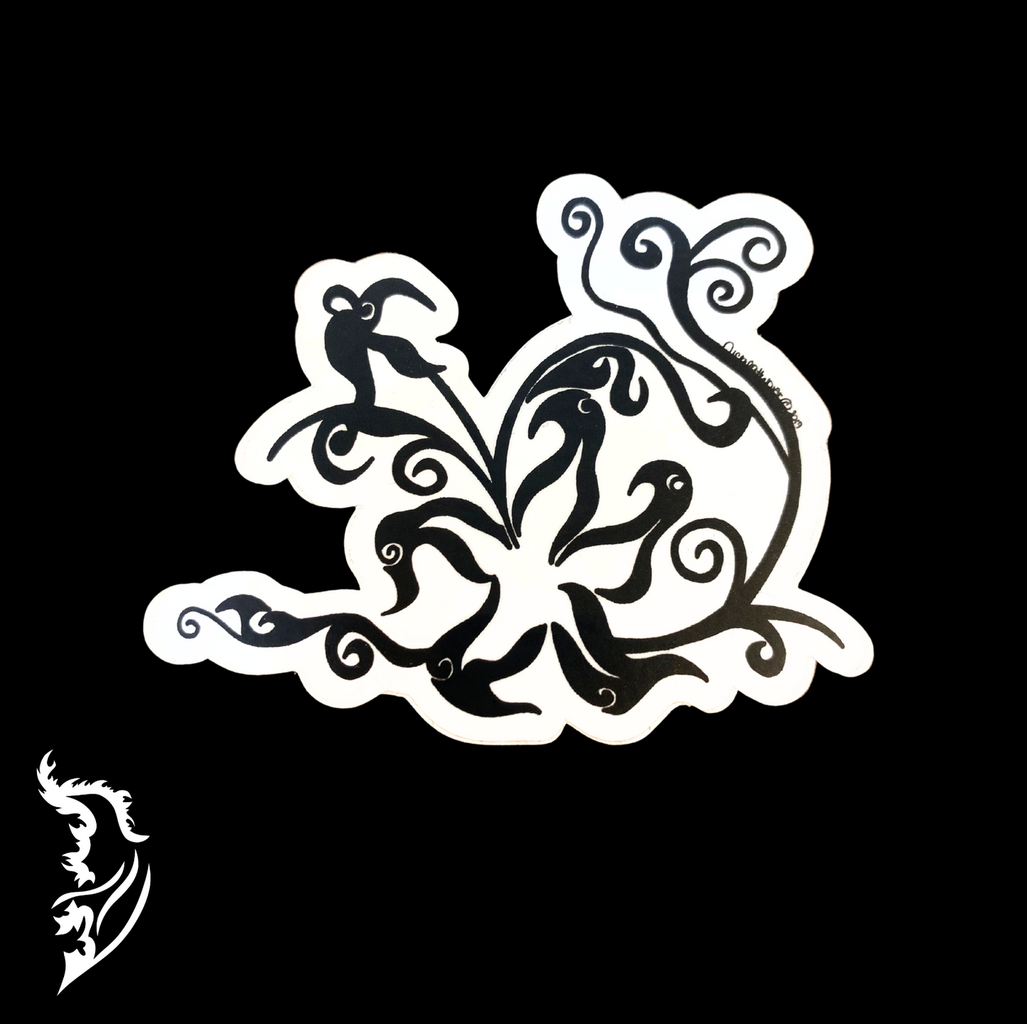 Dancing Flower Vinyl Sticker