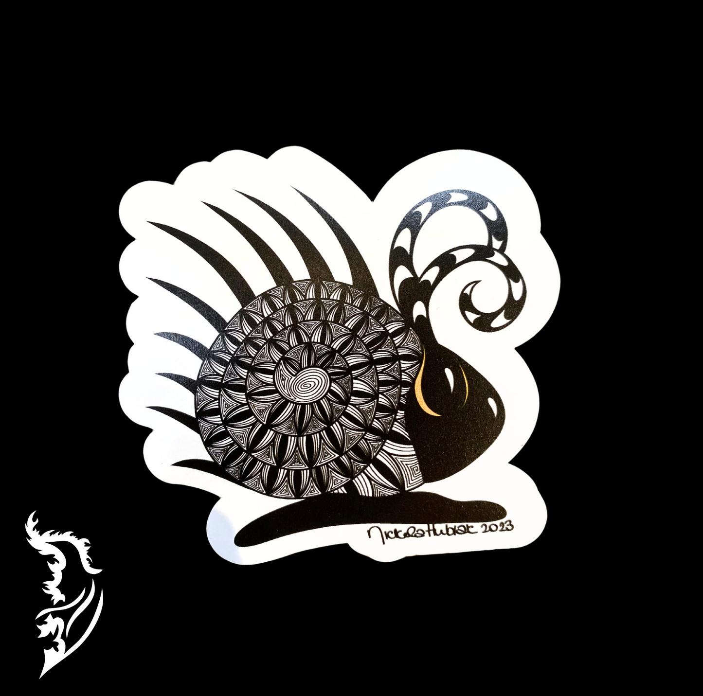 Porcupine Snail Hand-drawn Vinyl Sticker