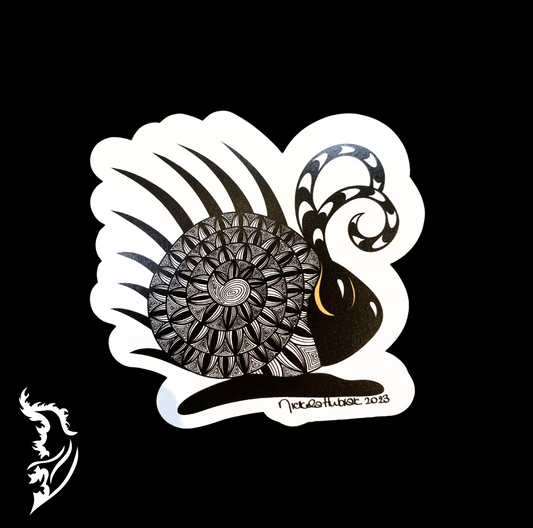 Porcupine Snail Hand-drawn Vinyl Sticker