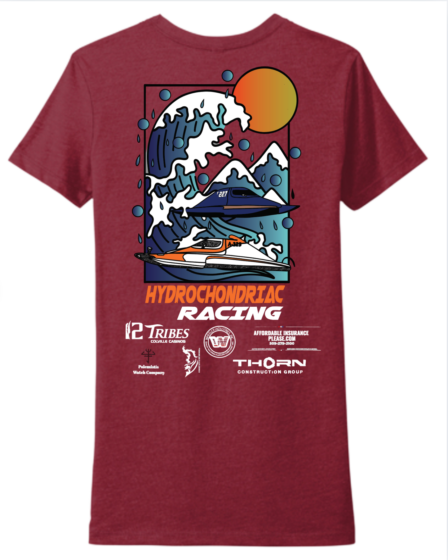 Hydrochondriac Racing Ladies T-Shirt