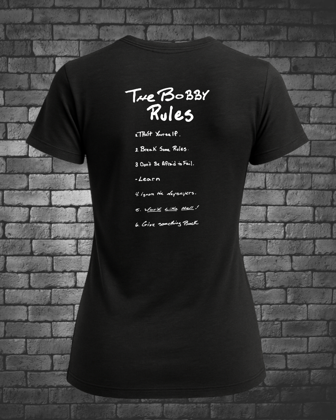 The Bobby Rules Black Ladies T-Shirt | Wholesale - Street Style By Nickola