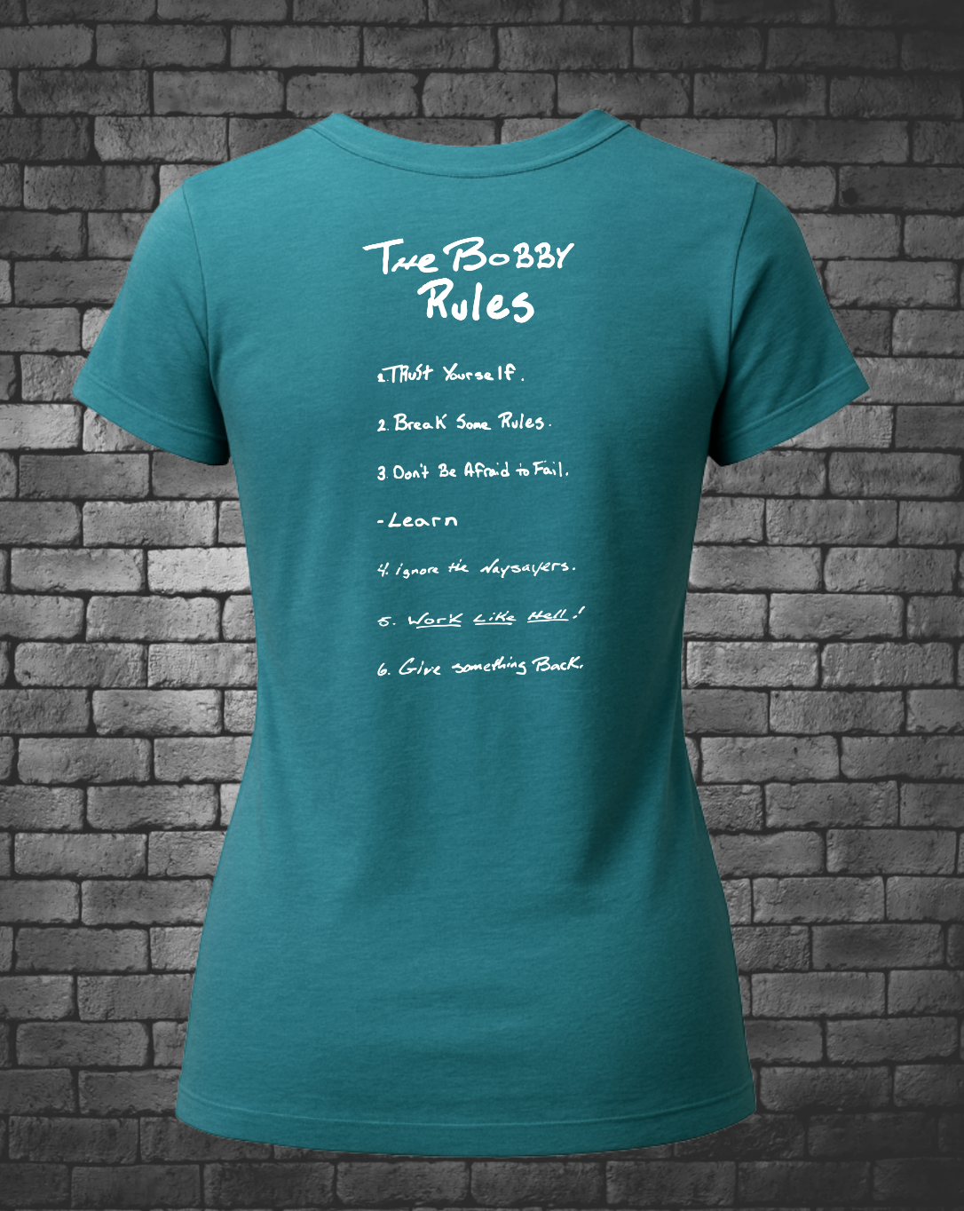 The Bobby Rules Teal Ladies T-Shirt | Wholesale - Street Style By Nickola