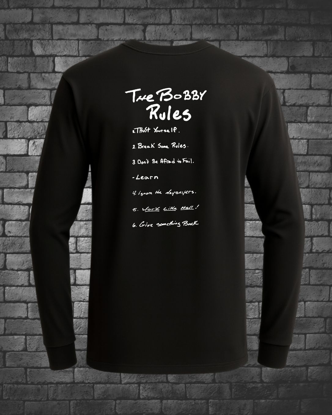 Bobby Rules Long Sleeve Back | Wholesale - Street Style By Nickola