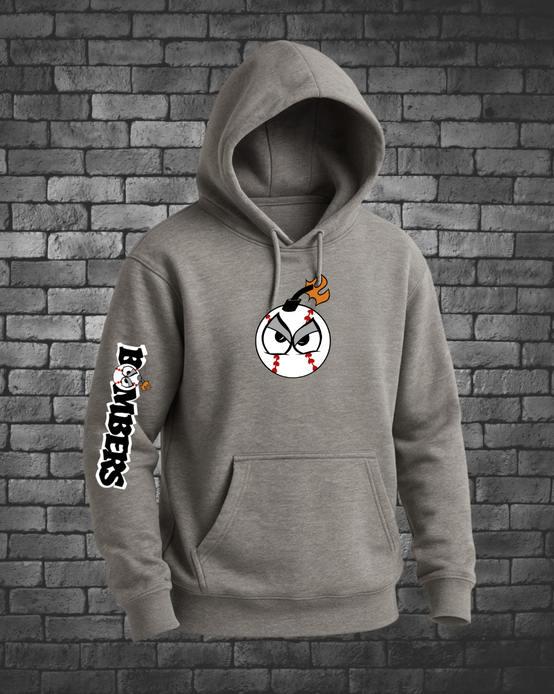 Bomb Gray Fleece Lined Hoodie - Street Style By Nickola