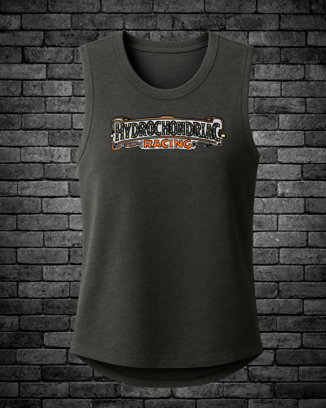 2026 Steampunk Hydrochondriac Racing Ladies Muscle Tank