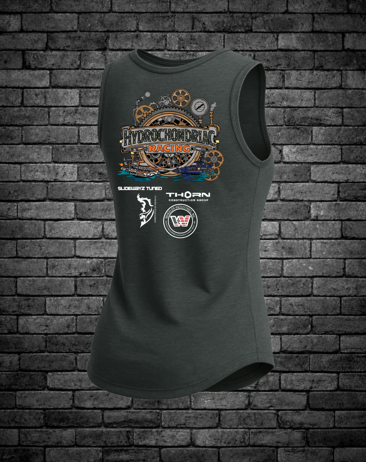 2026 Steampunk Hydrochondriac Racing Ladies Muscle Tank