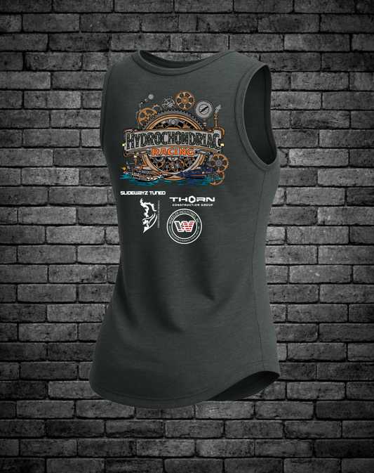 2026 Steampunk Hydrochondriac Racing Ladies Muscle Tank
